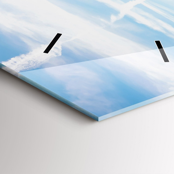 Reloj de vidrio vertical Pradera de lavanda - espejomat.es