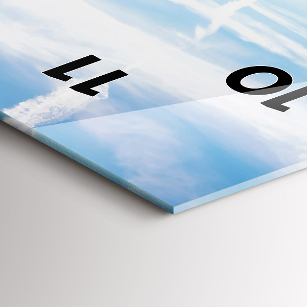 Reloj de vidrio vertical Pradera de lavanda - espejomat.es