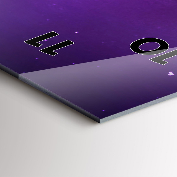 Reloj de cristal vertical Aurora boreal - espejomat.es