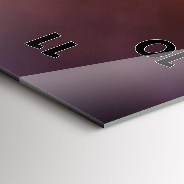 Reloj de cristal vertical Barco y puesta de sol - espejomat.es