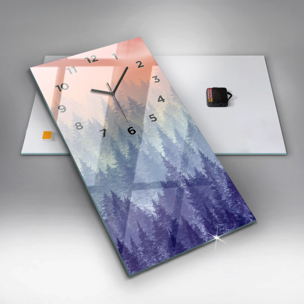 Reloj vertical Bosque en la niebla - espejomat.es