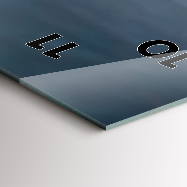 Reloj de cristal vertical Hombre en moto - espejomat.es