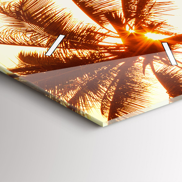 Reloj de vidrio vertical Palmeras soleadas - espejomat.es