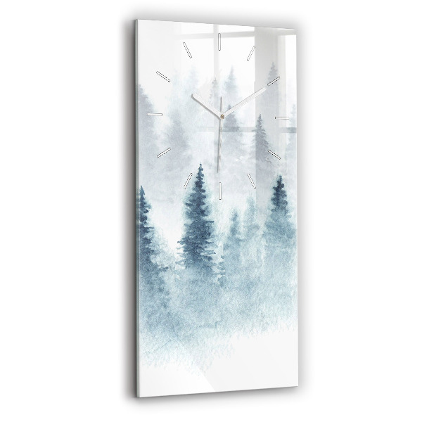 Reloj de vidrio vertical Bosque invernal - espejomat.es