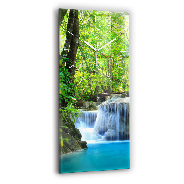 Reloj vertical Cascada en el bosque - espejomat.es