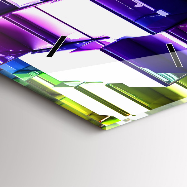 Reloj de vidrio vertical Cubos de colores - espejomat.es