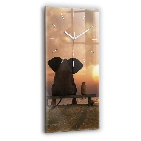 Reloj vertical Animales Puesta de sol - espejomat.es