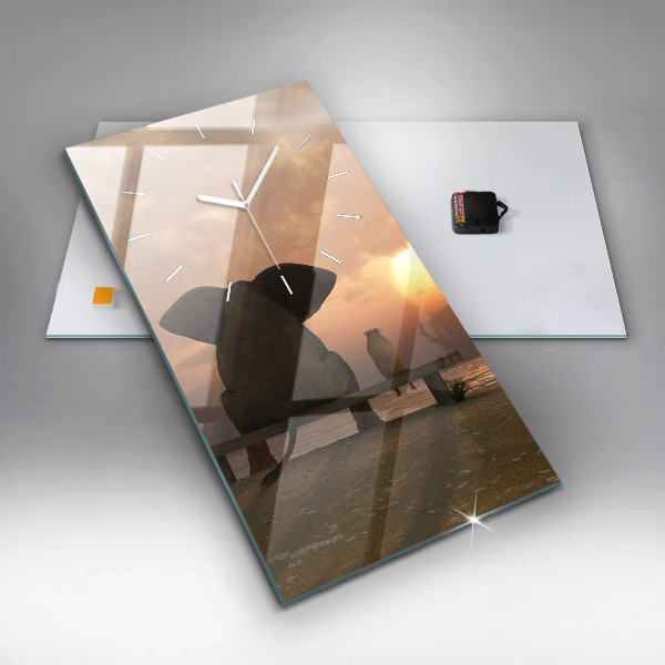 Reloj vertical Animales Puesta de sol - espejomat.es