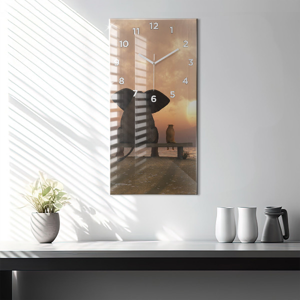 Reloj vertical Animales Puesta de sol - espejomat.es