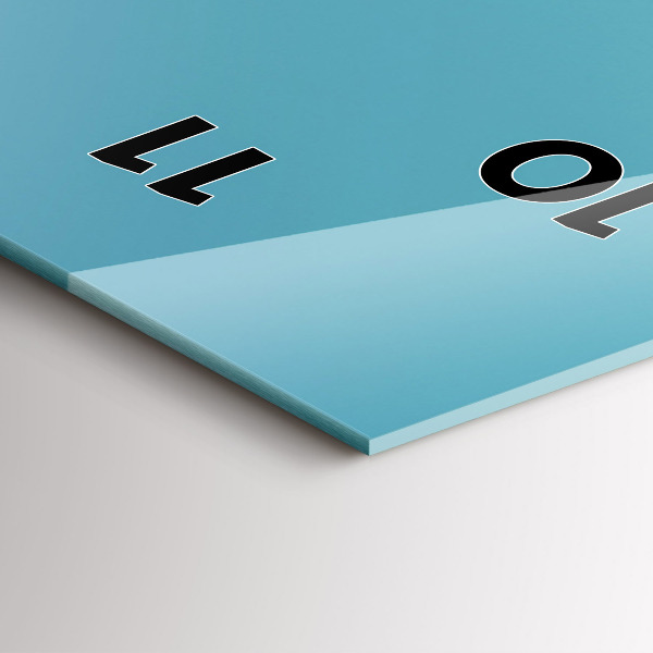 Reloj de vidrio vertical Cielo color pastel - espejomat.es