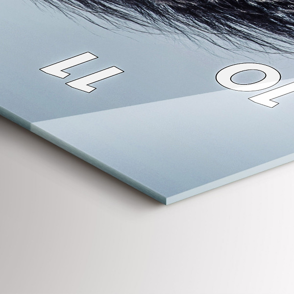 Reloj de cristal vertical Caballo blanco al galope - espejomat.es