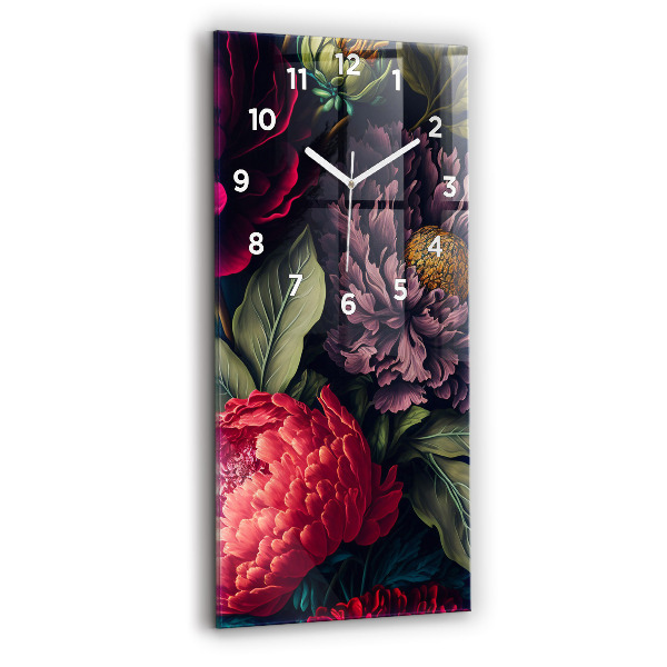 Reloj vertical Ramo de flores vintage - espejomat.es