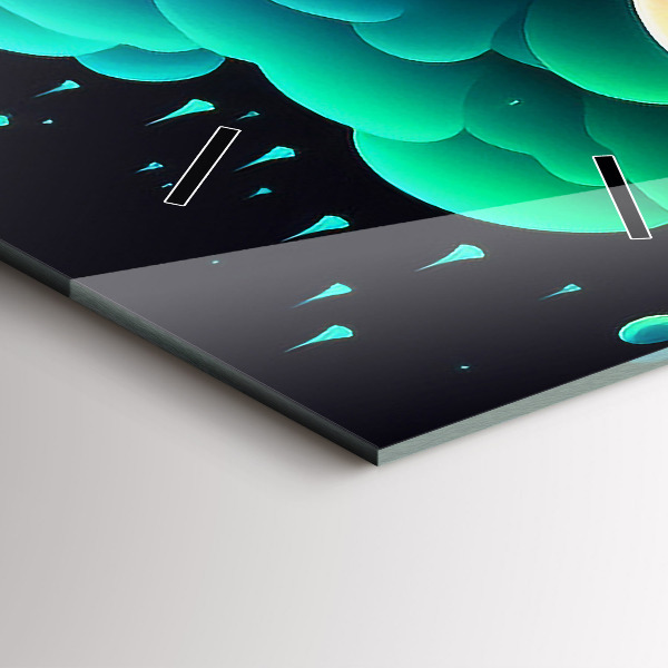 Reloj de vidrio vertical Setas de neón - espejomat.es