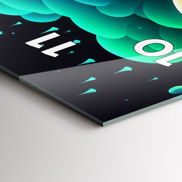 Reloj de vidrio vertical Setas de neón - espejomat.es