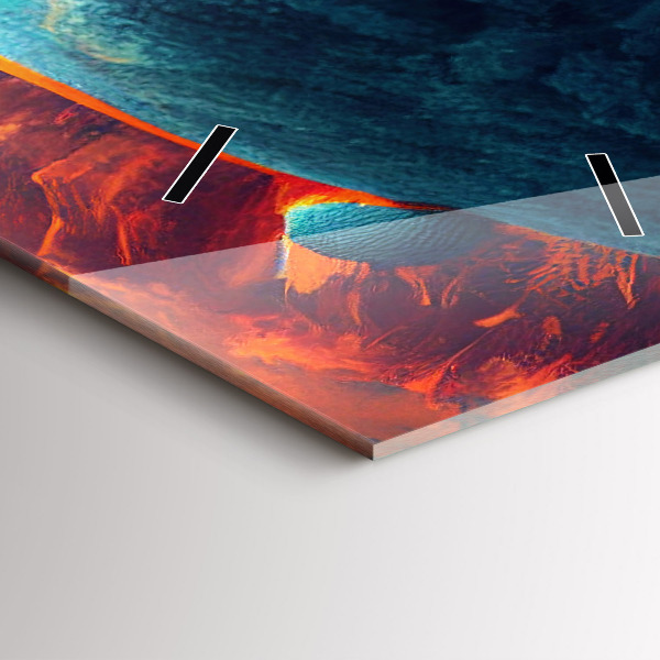 Reloj de vidrio vertical Mundo virtual futurista - espejomat.es