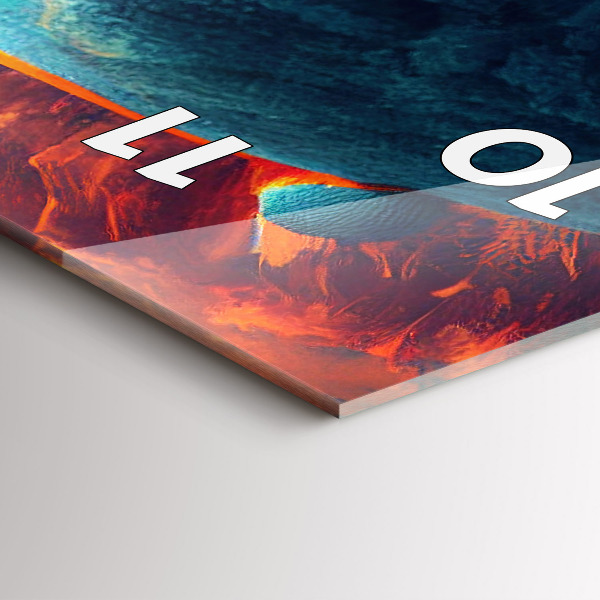 Reloj de vidrio vertical Mundo virtual futurista - espejomat.es