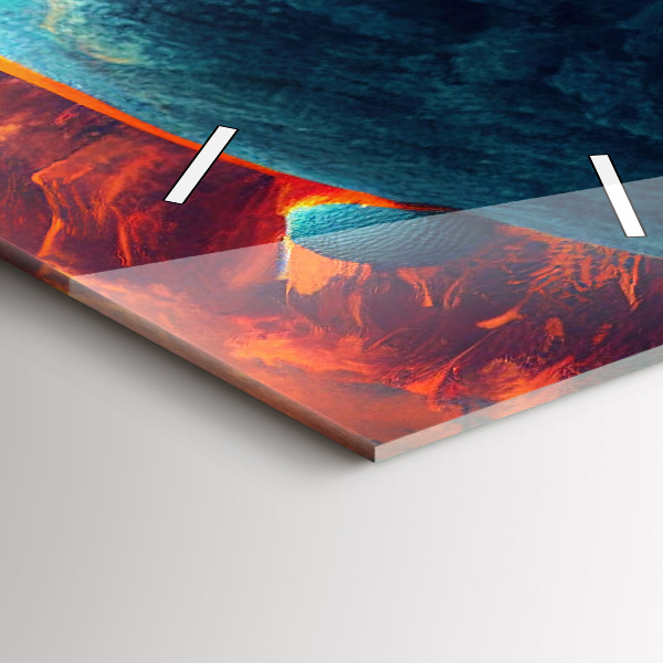 Reloj de vidrio vertical Mundo virtual futurista - espejomat.es