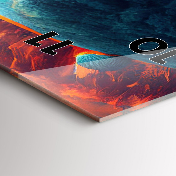 Reloj de vidrio vertical Mundo virtual futurista - espejomat.es