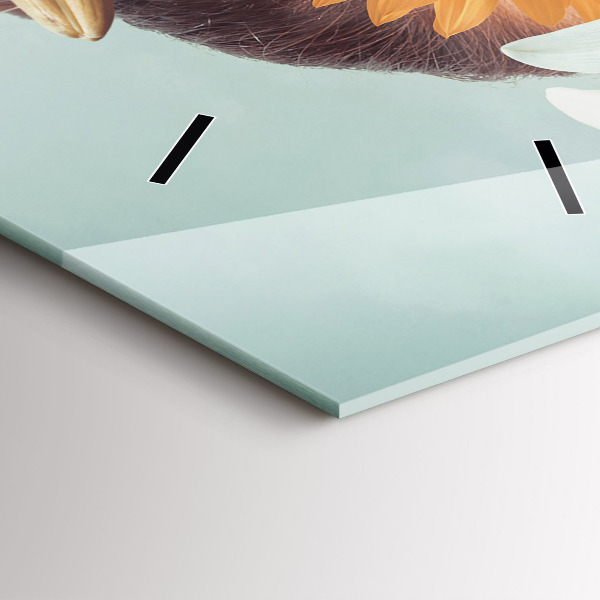 Reloj vertical Mujer con flores - espejomat.es