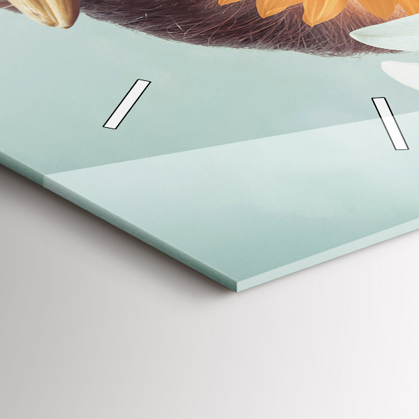 Reloj vertical Mujer con flores - espejomat.es