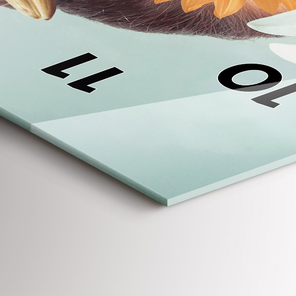 Reloj vertical Mujer con flores - espejomat.es