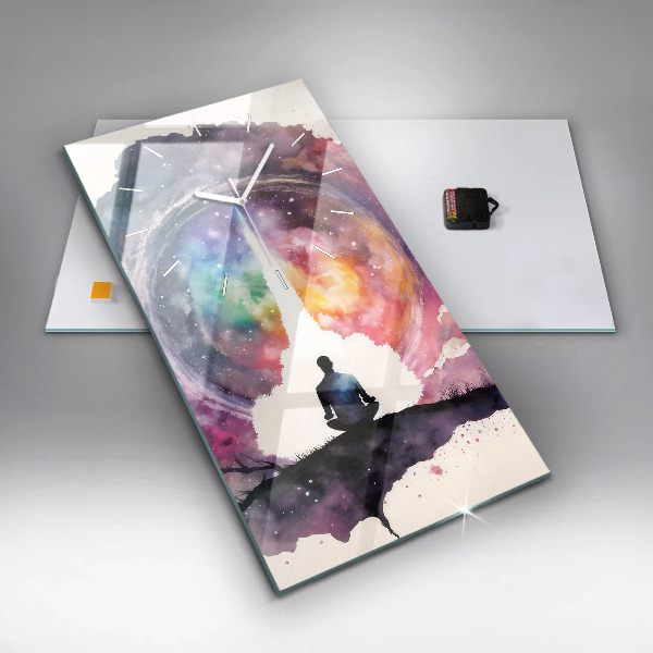 Reloj de vidrio vertical Meditación de estilo de vida - espejomat.es