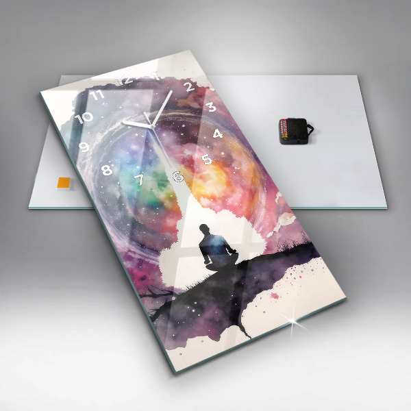 Reloj de vidrio vertical Meditación de estilo de vida - espejomat.es