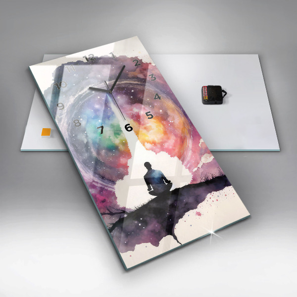 Reloj de vidrio vertical Meditación de estilo de vida - espejomat.es