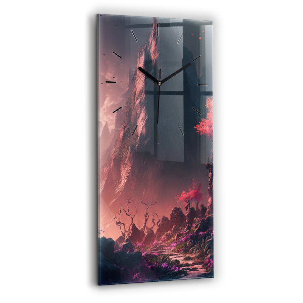 Reloj vertical Bosque mágico y cordillera - espejomat.es