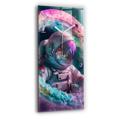 Reloj vertical Cosmonauta nubes de colores - espejomat.es