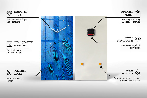 Reloj de cristal vertical Inteligencia artificial - espejomat.es