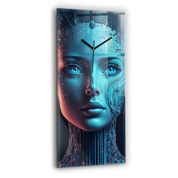 Reloj de cristal vertical Inteligencia artificial - espejomat.es