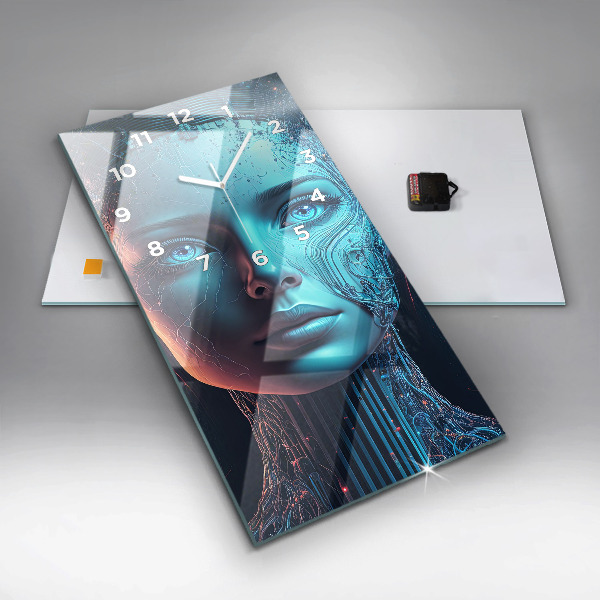 Reloj de cristal vertical Inteligencia artificial - espejomat.es