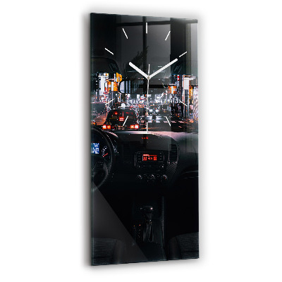 Reloj de cristal vertical Coche en Tokio - espejomat.es