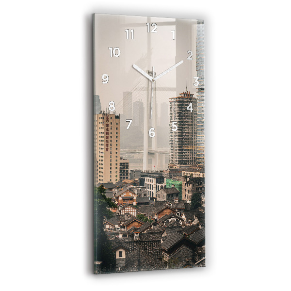 Reloj de cristal vertical Casco antiguo de Chongqing - espejomat.es