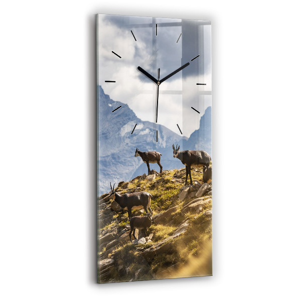 Reloj de vidrio vertical Cabra en el Valle de Aosta - espejomat.es