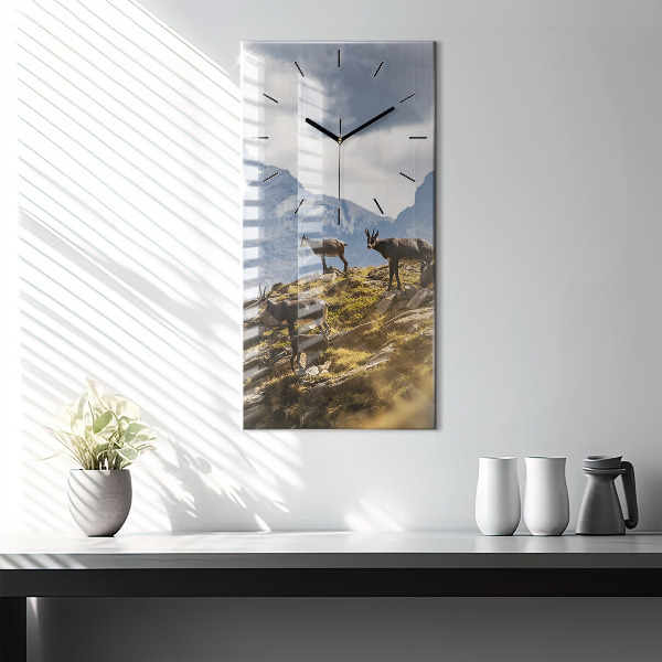 Reloj de vidrio vertical Cabra en el Valle de Aosta - espejomat.es