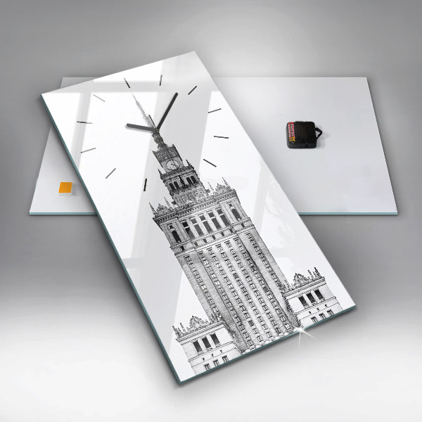 Reloj de cristal vertical Palacio de Cultura y Ciencia - espejomat.es