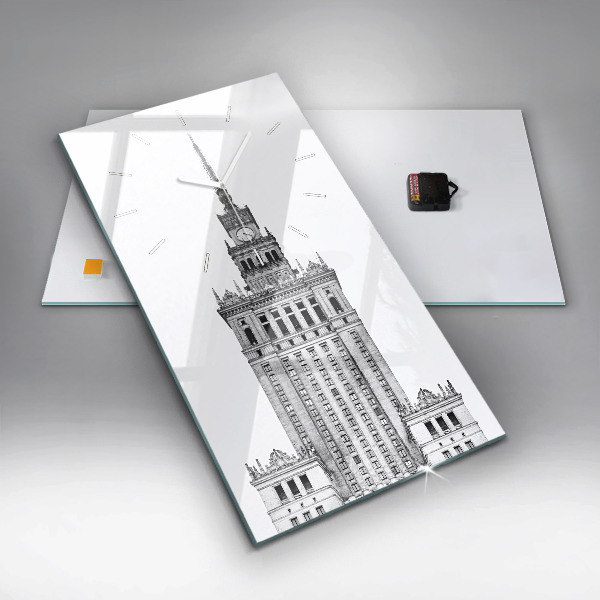 Reloj de cristal vertical Palacio de Cultura y Ciencia - espejomat.es