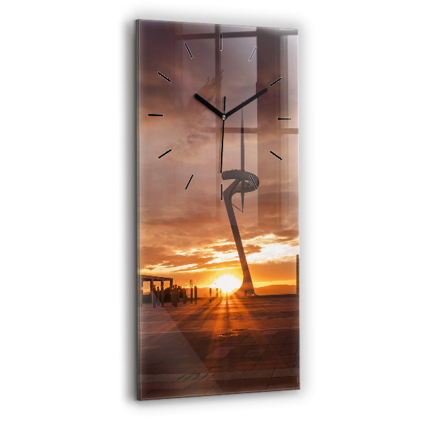 Reloj de cristal vertical Parque Olímpico de Barcelona - espejomat.es