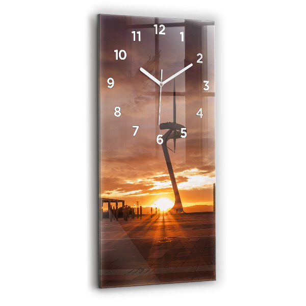 Reloj de cristal vertical Parque Olímpico de Barcelona - espejomat.es