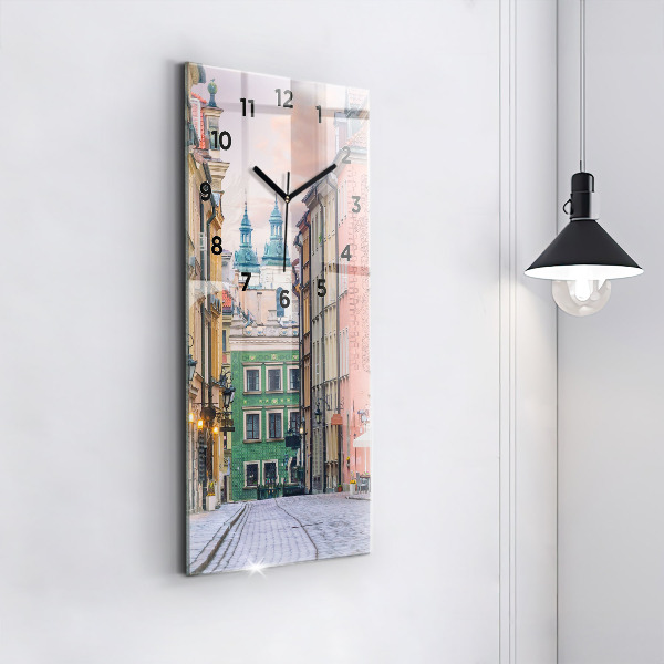 Reloj de cristal vertical Casco antiguo de Varsovia - espejomat.es