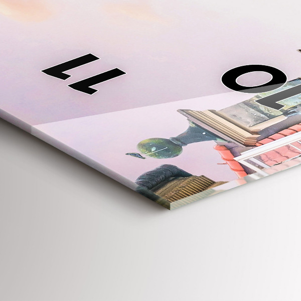 Reloj de cristal vertical Casco antiguo de Varsovia - espejomat.es