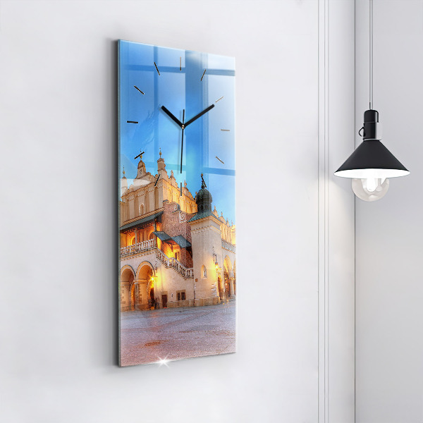 Reloj de cristal vertical Plaza del Mercado Principal en Cracovia - espejomat.es