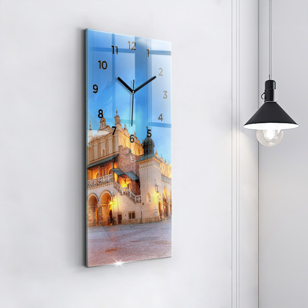 Reloj de cristal vertical Plaza del Mercado Principal en Cracovia - espejomat.es