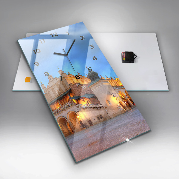 Reloj de cristal vertical Plaza del Mercado Principal en Cracovia - espejomat.es