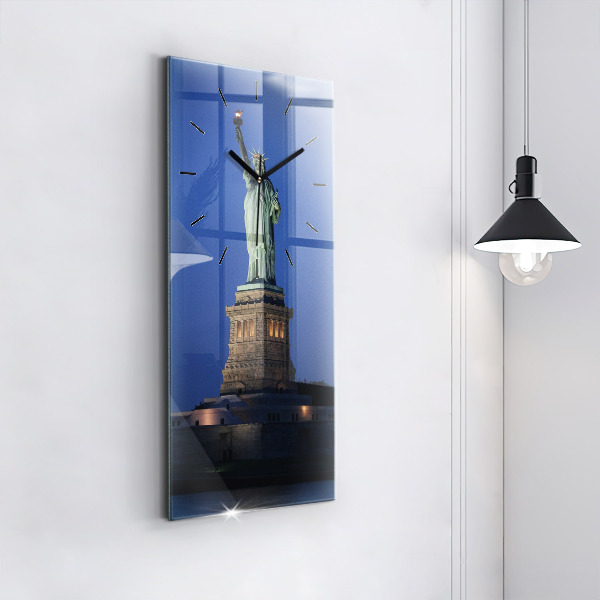 Reloj de vidrio vertical Estatua de la Libertad en Nueva York - espejomat.es