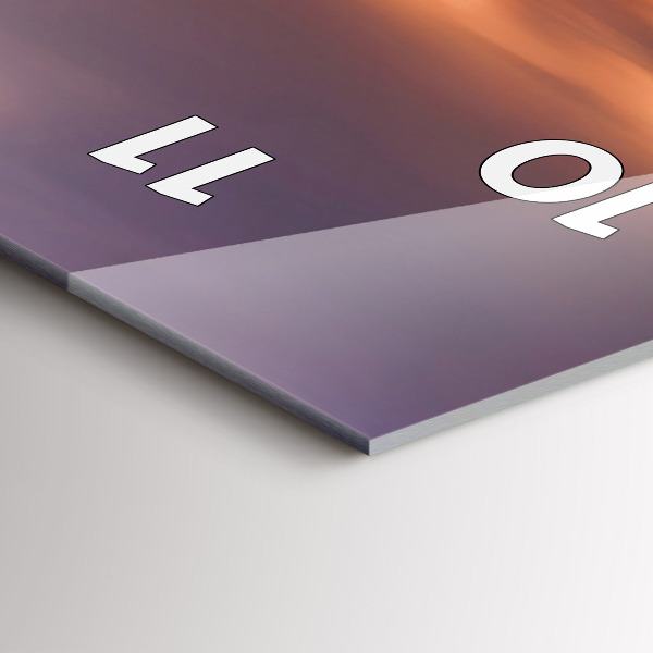 Reloj de vidrio vertical Panorama de la ciudad oeste - espejomat.es