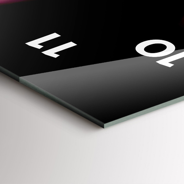 Reloj de vidrio vertical Fuente de Wrocław por la noche - espejomat.es