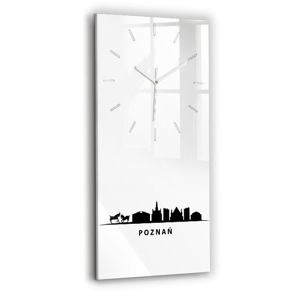 Reloj vertical Gráfico del horizonte de Poznan - espejomat.es